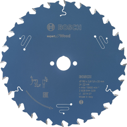 2608644029 Bosch Pílový kotúč Expert for Wood, pr. 180 mm, otvor 20 mm, 24 zubov 3165140795951 - 