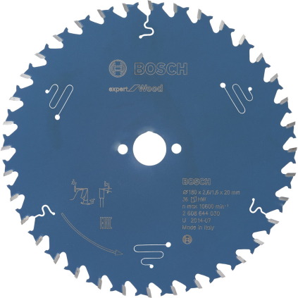 2608644030 Bosch Pílový kotúč Expert for Wood, pr. 180 mm, otvor 20 mm, 36 zubov 3165140795968 - 