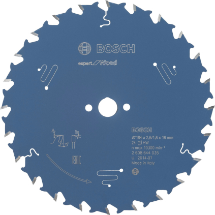 2608644035 Bosch Pílový kotúč Expert for Wood, pr. 184 mm, otvor 16 mm, 24 zubov 3165140796019 - 