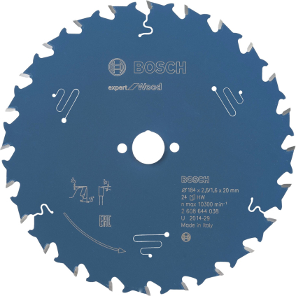 2608644038 Bosch Pílový kotúč Expert for Wood, pr. 184 mm, otvor 20 mm, 24 zubov 3165140796040 - 