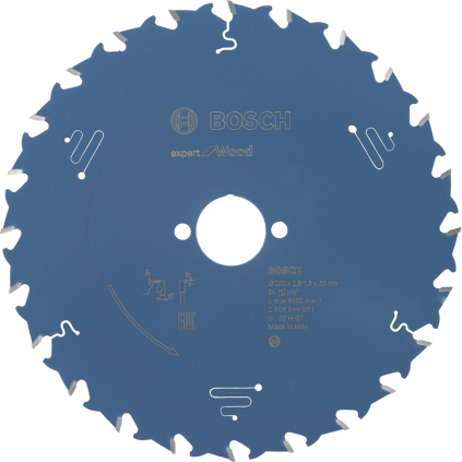 2608644051 Bosch Pílový kotúč Expert for Wood, pr. 200 mm, otvor 30 mm, 24 zubov 3165140796170 - 