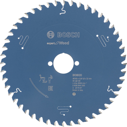 2608644055 Bosch Pílový kotúč Expert for Wood, pr. 200 mm, otvor 32 mm, 48 zubov 3165140796217 - 