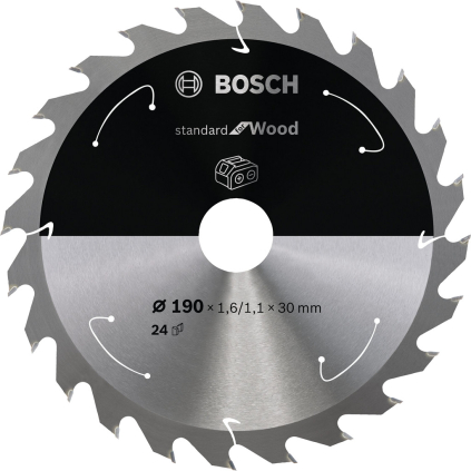 2608837708 Bosch Pílový kotúč Standard for Wood, 190 mm, otvor 30 mm, 24 zubov 3165140958493 - 