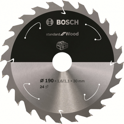 Bosch Pílový kotúč Standard for Wood, 190 mm, otvor 30 mm, 24 zubov  + DARČEK Delta Plus Zátky do uší 1 pár CONIC001