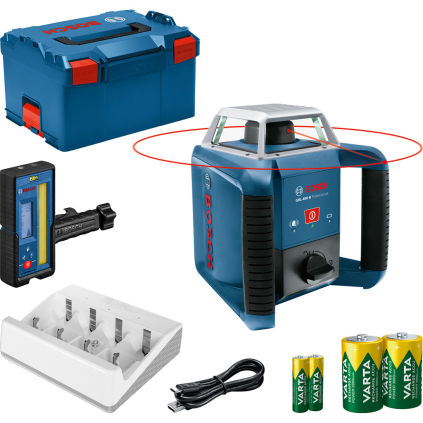 0601061805 Bosch Rotačný laser GRL 400 H + LR 45, L-Boxx, nabíjateľné batérie 4059952671437 - 