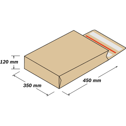 PAOB030 Papierové obálky M, 350x450x120mm  - 