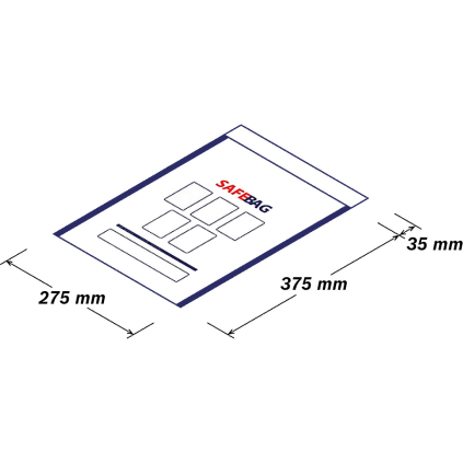 BEOB030 Bezpečnostné obálky SAFEBAG B4 275x375mm  - 