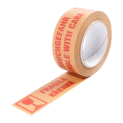 LPPS030 Samolepiaca papierová páska s potlačou KŘEHKÉ/FRAGILE 50mmx50m  - 