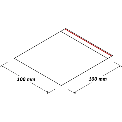 USST070 Uzatvárateľné ZIP sáčky 100x100mm  - 