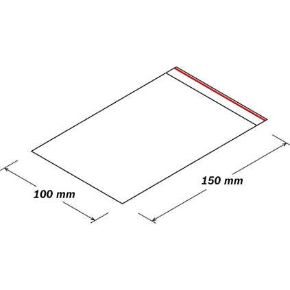 USST090 Uzatvárateľné ZIP sáčky 100x150mm  - 