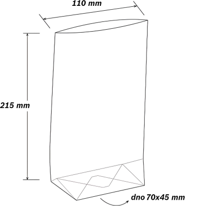 CVKD010 Celofánové sáčky s krížovým dnom 110x215mm  - 