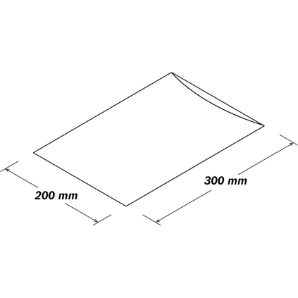 VRLD030 Vrecká LDPE bez klopy 200x300mm  - 