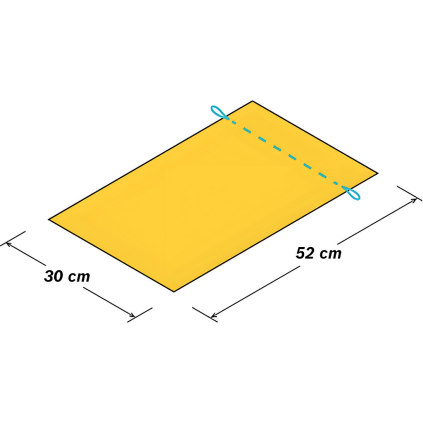 VORV010 Rašlové vrecia žlté so šnúrkou 5kg, 30x52cm  - 
