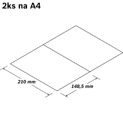 ETME020 Samolepiace matné etikety 2ks, 210x148,5mm  - 