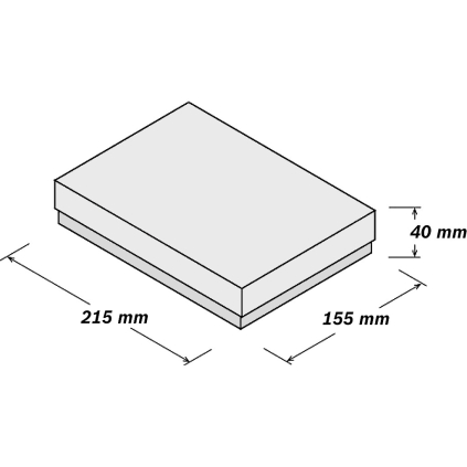 DKVE010 Darčekové krabice betulla s vekom 215x155x40mm  - 