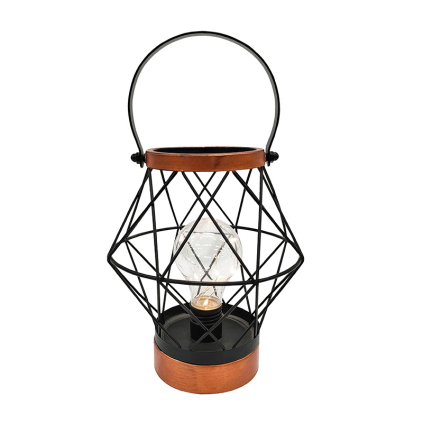 WO3105 Solight kovový lampáš so žiarovkou s micro LED, teplá biela, 3xAA, 20cm 8592718037222 - 1