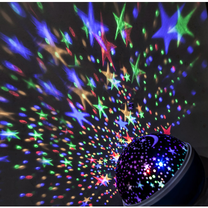 1V220 Solight LED  projekčná guľa, multicolor, 9 režimov, otáčanie, USB, 4x AAA 8592718025229 - 1