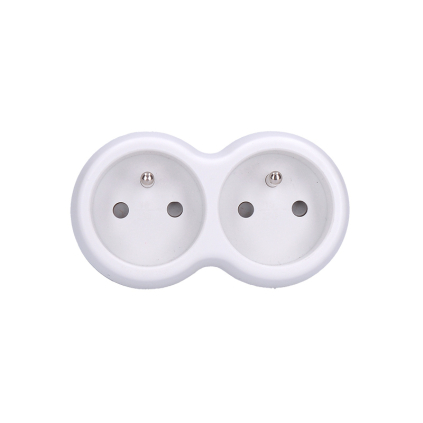 P104 Solight rozbočovač, 2x 10A, biely-sivý 8592718026936 - 1