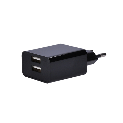 DC48A Solight USB nabíjací adaptér, 2x USB, 3100mA max., AC 230V, čierny 8592718028602 - 1
