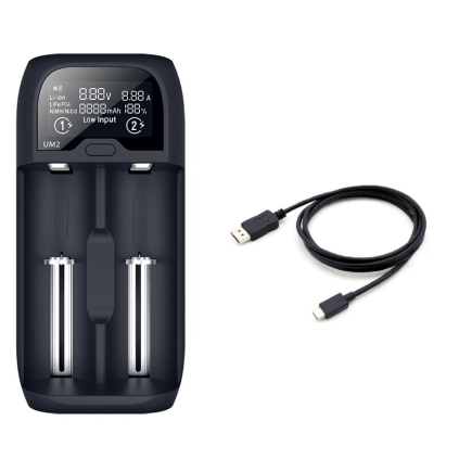 DN27 Solight nabíjačka batérií Li-Ion, LiFePO4, Ni-MH/CD, AA, AAA, 18650, 2000mA, 2 kanály, LCD displej 8592718026424 - 1