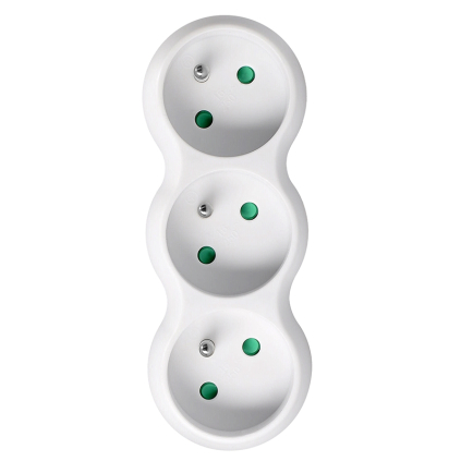 P100 Solight rozbočovač, 3 x 10A, biely 8592718020392 - 2