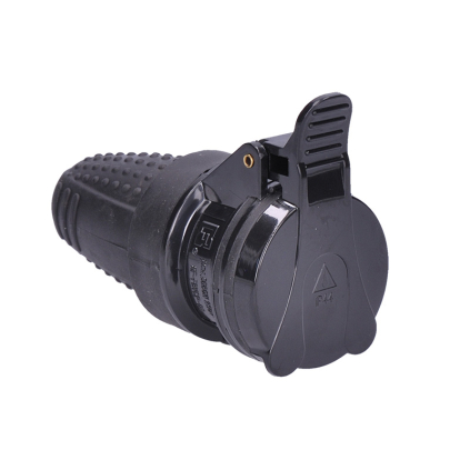 P77 Solight zásuvka do vlhka, priama, IP44, čierna 8592718010874 - 1