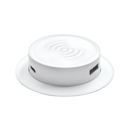 DC64W-PD20 Solight bezdrôtová 15W + USB A+C 20W PD výsuvná nabíjačka, biela 8592718038144 - 1