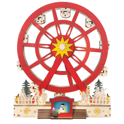 1V277 Solight LED vianočný kolotoč, otáčajúci sa, 7x LED, 30cm, 2x AA 8592718037321 - 1