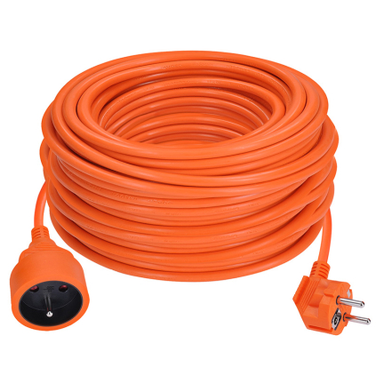 PS11 Solight predlžovací prívod - spojka, 1 zásuvka, 40 m, 3 x 1,5mm2, oranžová 8595092124267 - 2