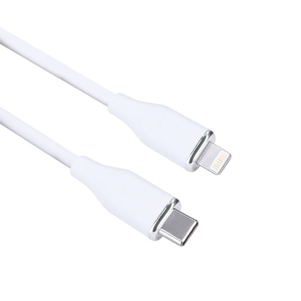 SSC19005-S Solight USB-C/Lightning kábel, USB-C konektor - Lightning konektor, silikón, 0,5m 8592718040017 - 1