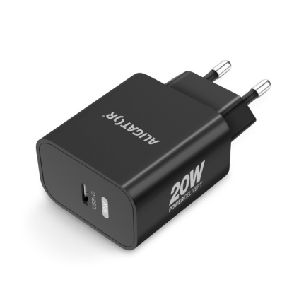 CHPD0013 ALIGATOR PD 20W rýchlonabíjačka USB-C, USB-C/USB-C, čierna 8596426101879