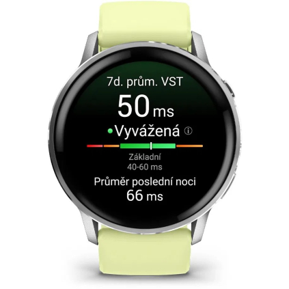 010-03014-02 Venu® 4 - 45 mmStrieborný / Citrónový silikónový remienok 753759356811