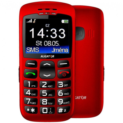 A670R Aligator A670 červený + stolová nabíjačka 8595181127315