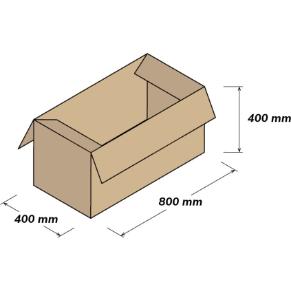 K5KAR0230025 Kartónová krabica 5VVL klopová 800x400x400mm  - 