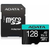 AUSDX128GUI3V30SA2-RA1 ADATA Premier microSDXC 128GB UHS-I V30S 100/80MB/s SD adaptér 4710273771335