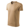 10208 Tričko unisex V-neck piesková - 