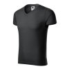 14694 Tričko pánske Slim Fit V-neck ebony gray - 