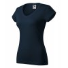 16202 Tričko dámske Fit V-neck tmavomodrá - 