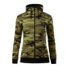 C203417 Mikina dámska Camo Zipper camouflage green 8591729199769 - 2