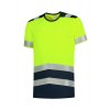T0197 Tričko unisex T-Shirt High Vis Bicolor fluorescenčná žltá - 