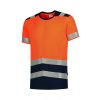 T0198 Tričko unisex T-Shirt High Vis Bicolor fluorescenčná oranžová - 