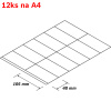 ETPE050 Samolepiace etikety do tlačiarne S&K 12ks, 105x48mm  - 