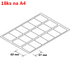 ETPE080 Samolepiace etikety do tlačiarne S&K zaoblené rohy 18ks, 68x47mm  - 