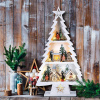 1V283 Solight LED drevený vianočný stromek s dekoráciami, 13x LED, biela, 53cm, 2x AA 8592718037383 - 2