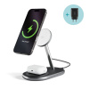 9915101300254 Bezdrôtová nabíjačka Epico Qi2 2v1 MagSafe - čierna 8596049187854
