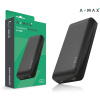 AX0004 Powerbank A-MAX 20 000 mAh, čierna 8596426108434