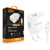 CHPD0012 ALIGATOR PD 20W rýchlonabíjačka USB-C, kábel USB-C/USB-C, biela 8596426101923
