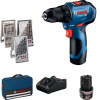 06019G9001 Bosch Set GSR 12V-30 + 2 Ah aku + 39 ks príslušenstva + taška 3165140955331 - 