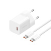 P10110902213-00 Baseus GaN5 30W sieťová nabíjačka s káblom USB-C/USB-C 100W 1m, 1xUSB-C biela 6932172654443