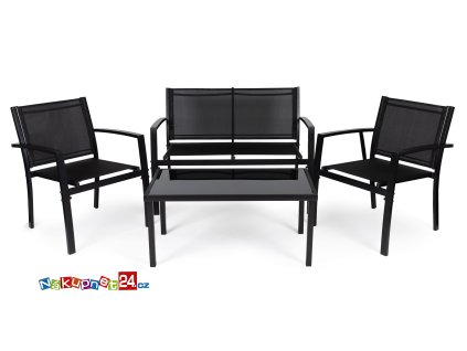 Zahradní nábytek set stůl lavice křesla kov MultiGarden
